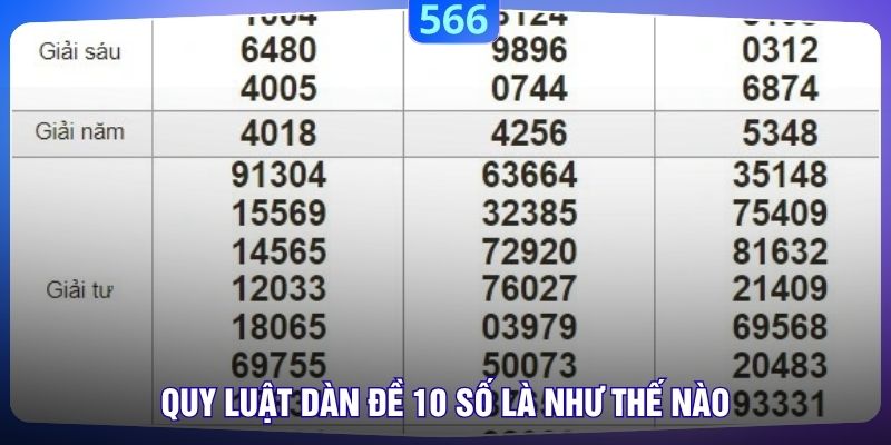 Quy luật dàn đề 10 số là như thế nào